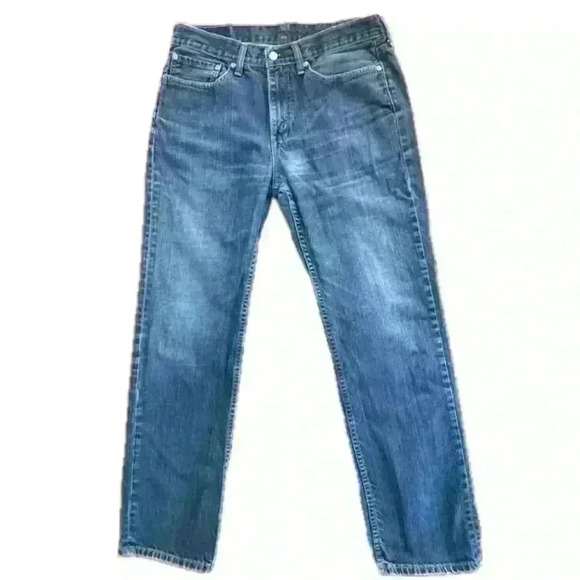 Levi’s 514 Button Fly Blue Jeans Men’s Size 34 X 32 - Picture 2 of 8